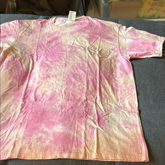 Port & Company Pink Tie Dye Woman’s Short Sleeve Cotton Tee Shirt. Size 3XL. - Picture 1 of 5